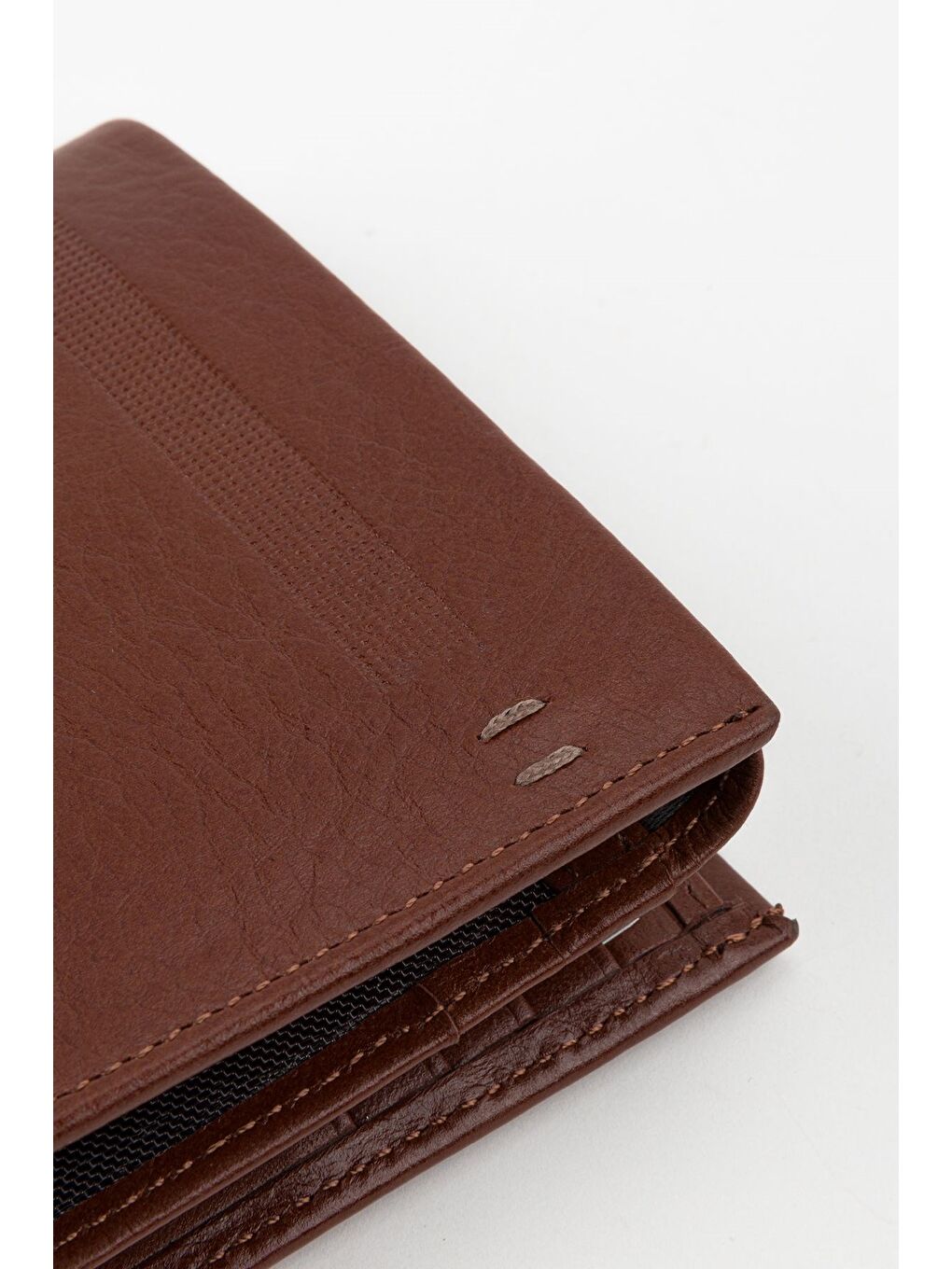 Kahverengi Kutulu Hakiki Deri Taba Yatay Erkek El Portföyü Cüzdan-3