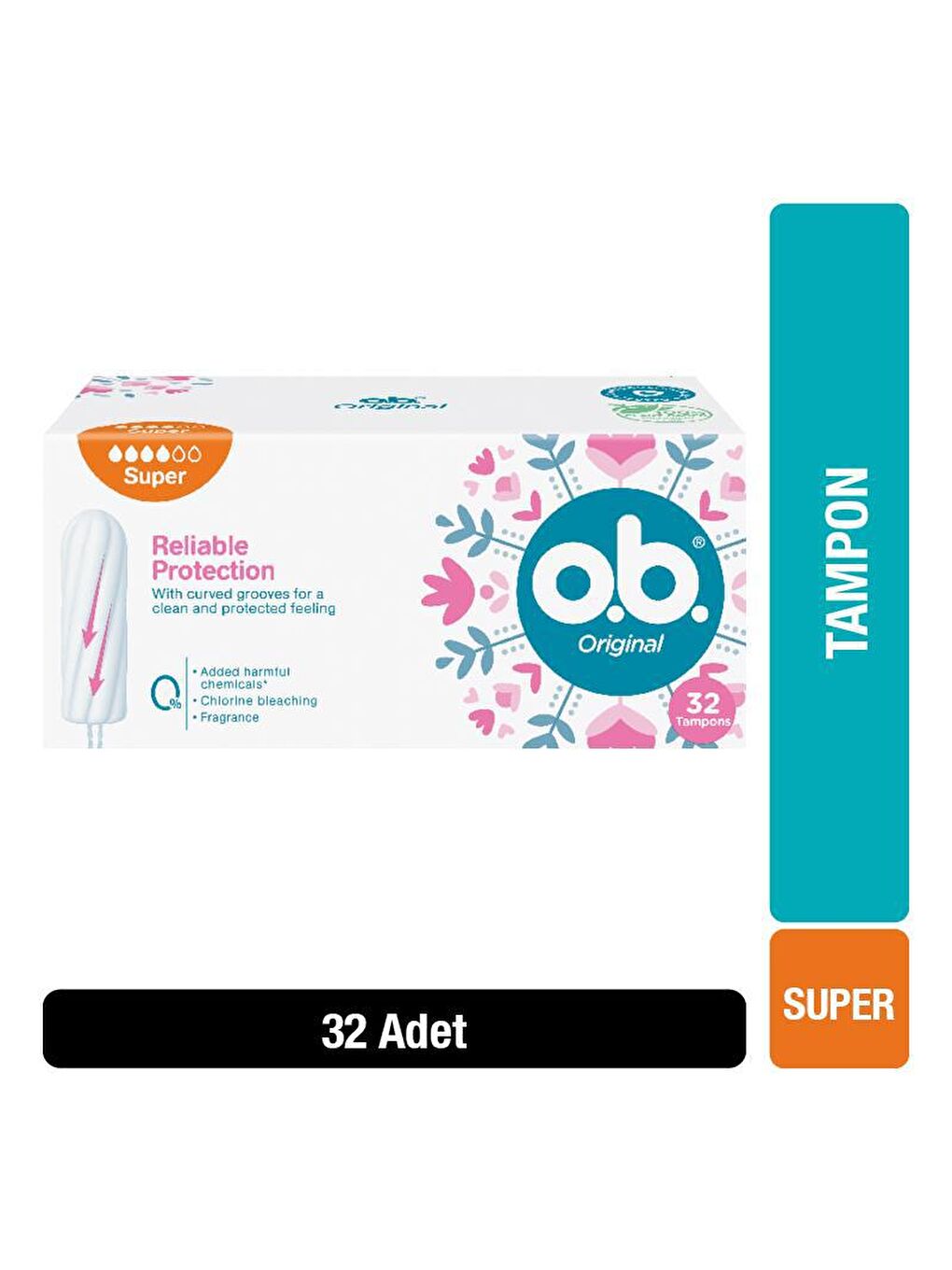 O.B Renksiz Original Super Tampon 32'li Paket