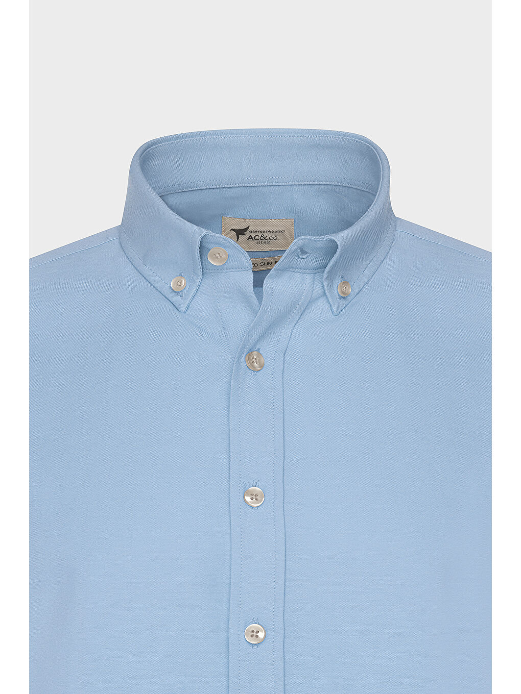 Erkek Mavi 2'li Pamuklu Kolay Ütülenebilir Slim Fit Dar Kesim Oxford Gömlek Paketi-8