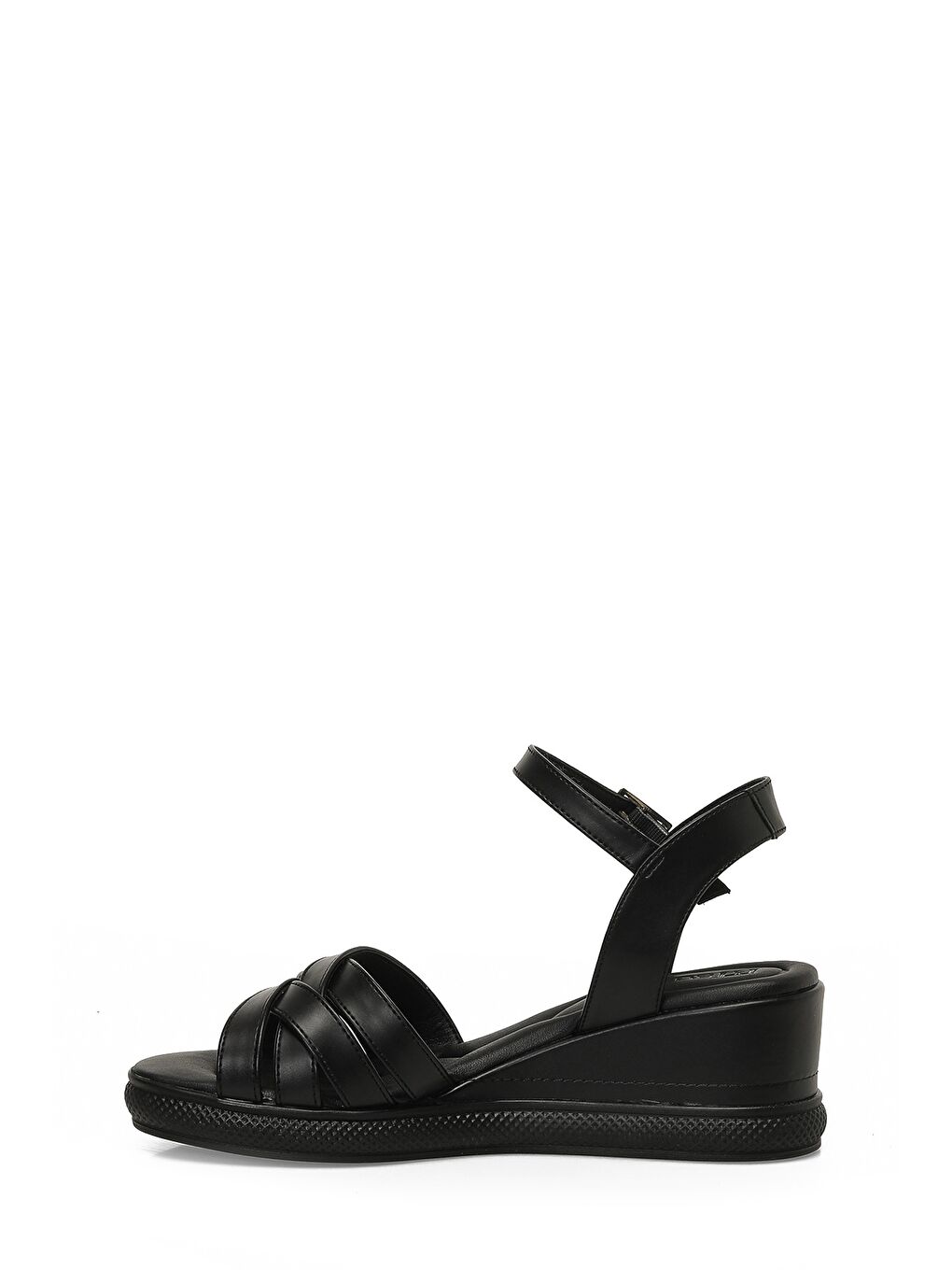 25S-281 6FX Siyah Kadın Dolgu Topuk Sandalet-2