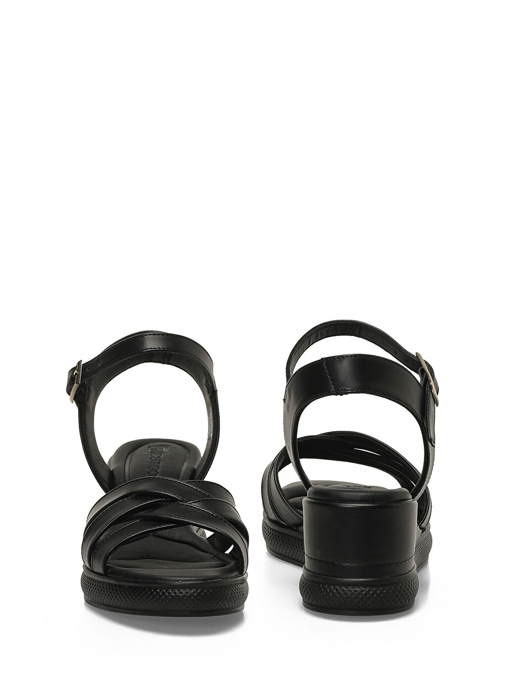 25S-281 6FX Siyah Kadın Dolgu Topuk Sandalet-4