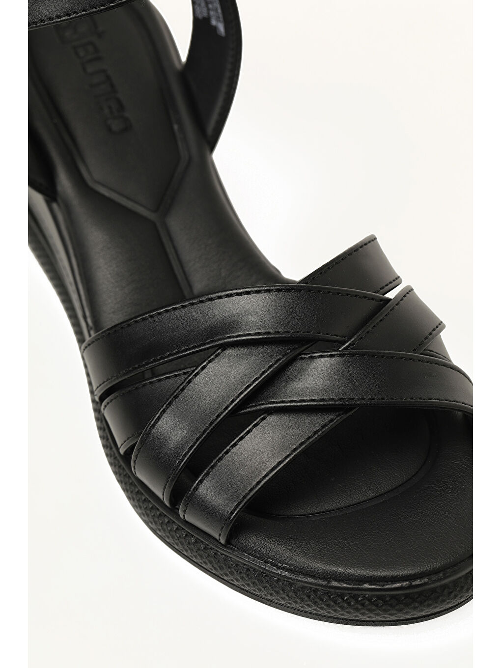 25S-281 6FX Siyah Kadın Dolgu Topuk Sandalet-6