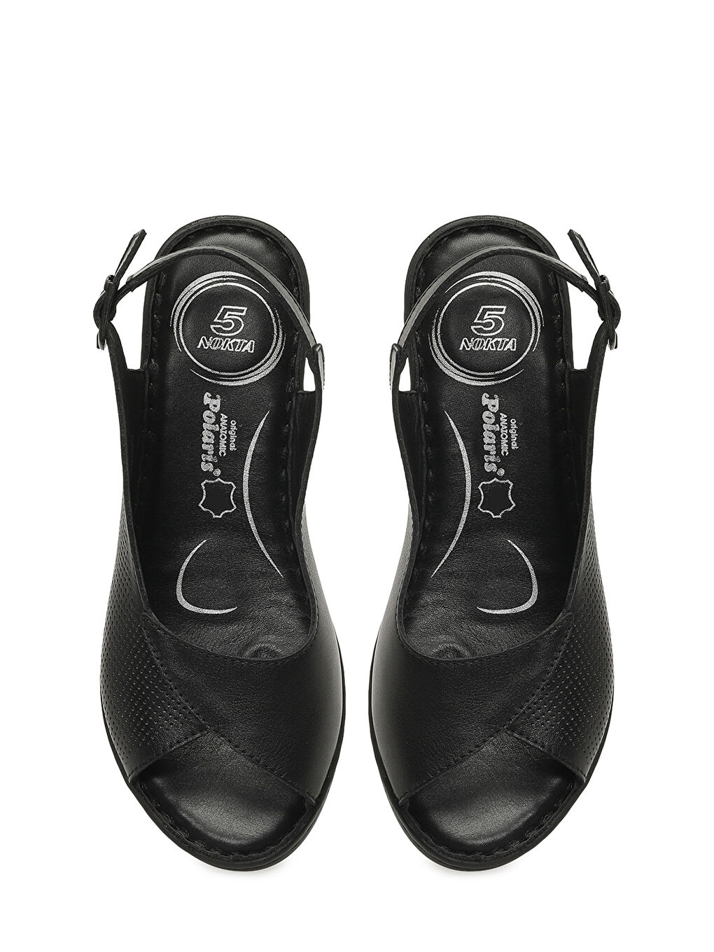 105809.Z6FX Siyah Kadın Comfort Sandalet-3