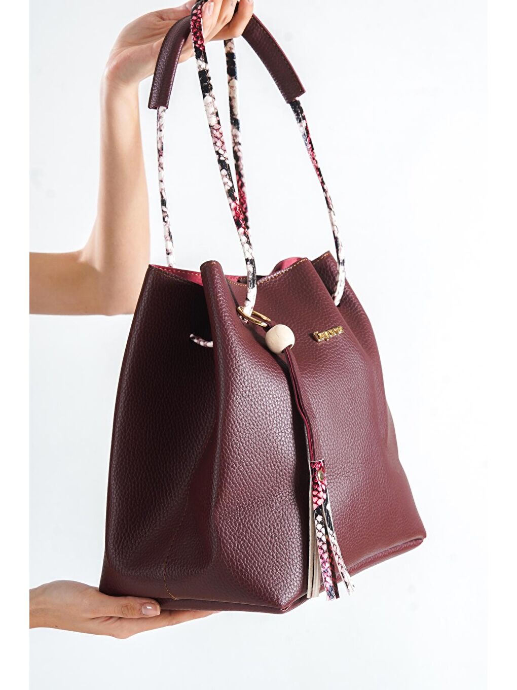 Bordo Merida Kadın Omuz Çantası-1