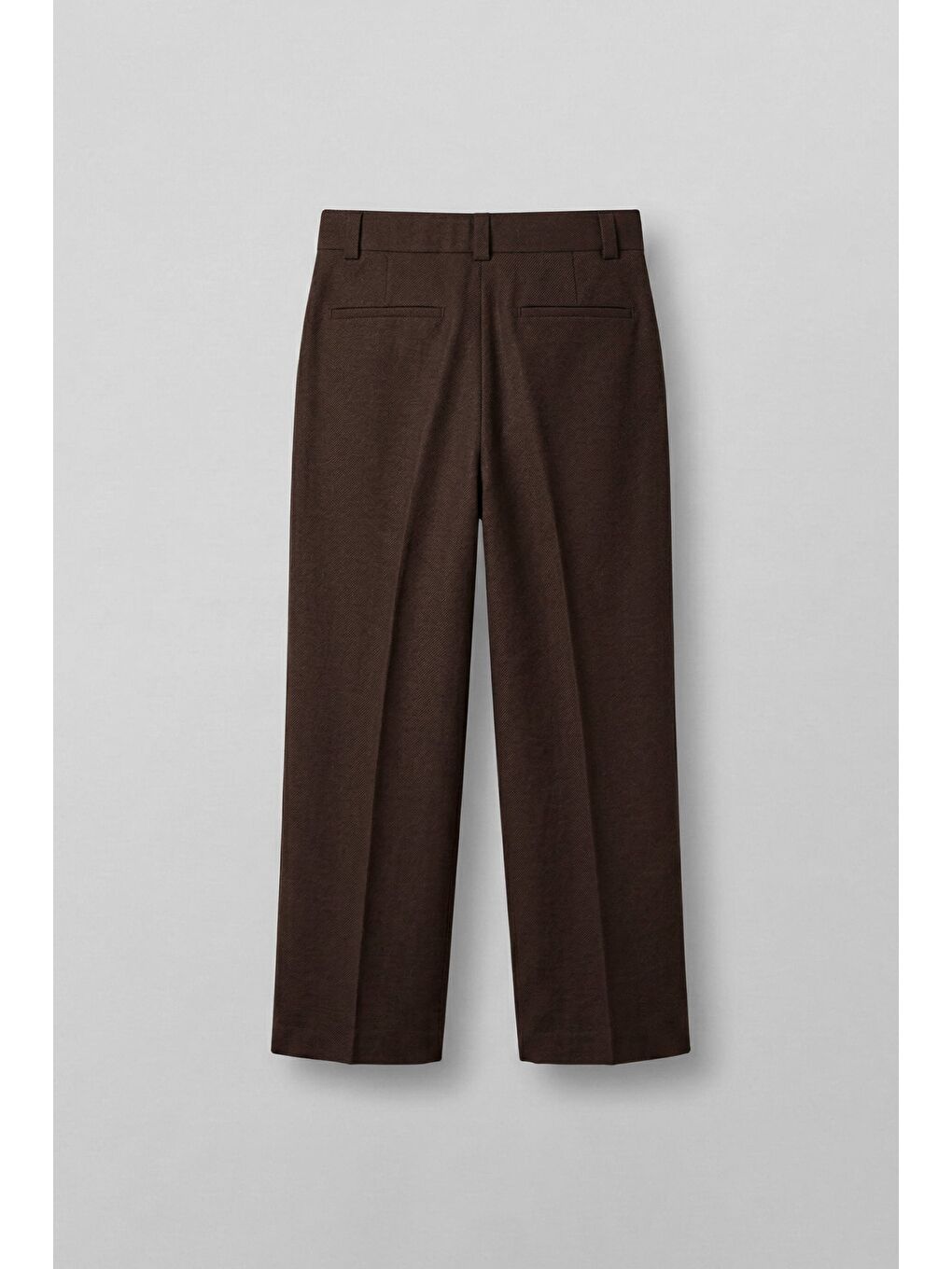 Erkek Relaxed Fit Bol Paça Keten Görünümlü Pileli Pantolon Kahverengi-1