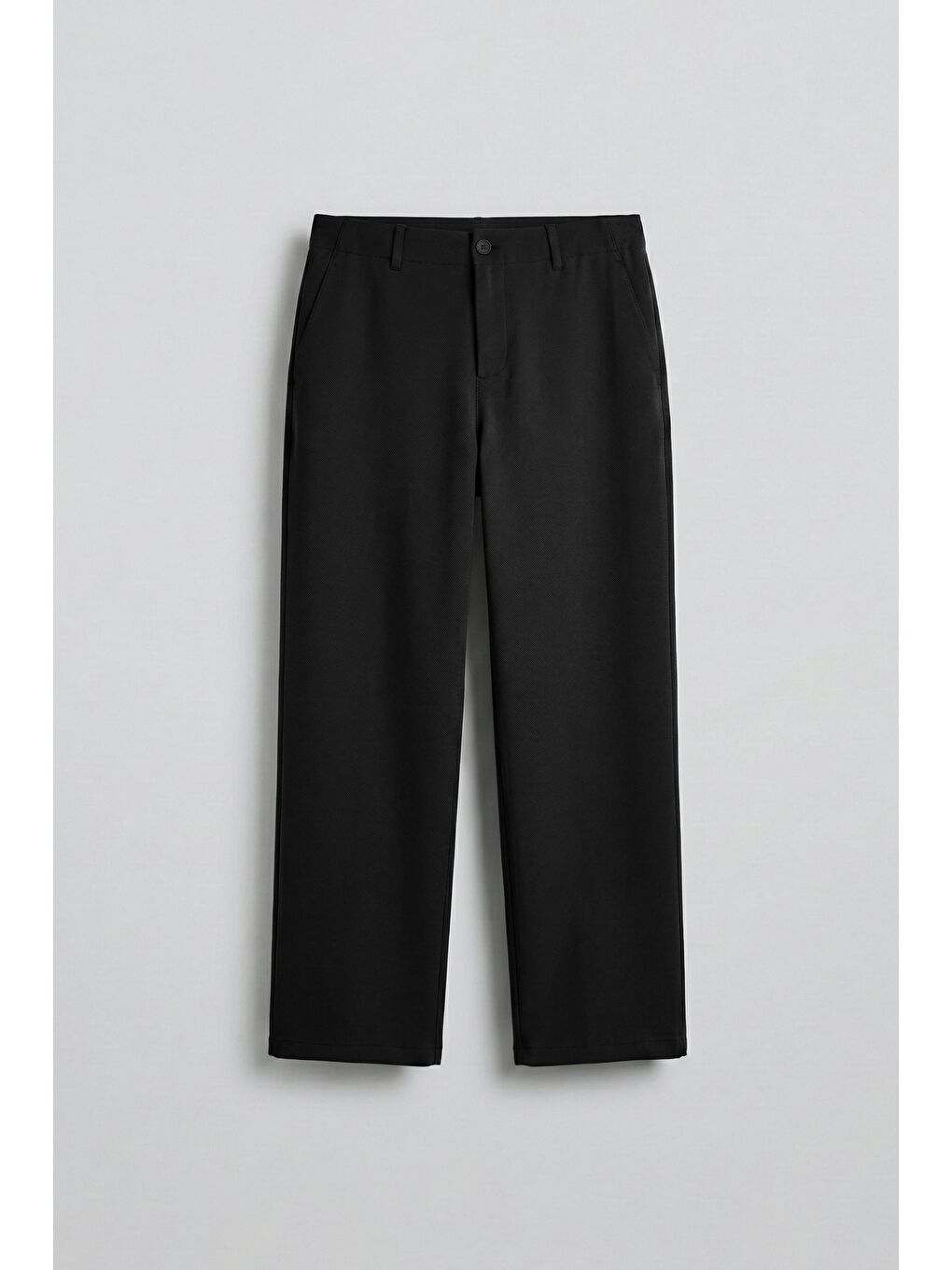 Erkek Smart Casual Bol Paça Relaxed Fit Pantolon Siyah