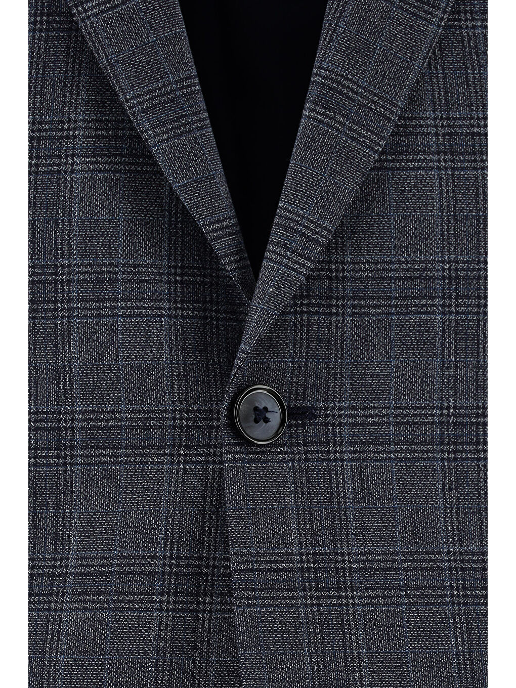 Lacivert Regular Fit Klasik Ekose Takım Elbise-3