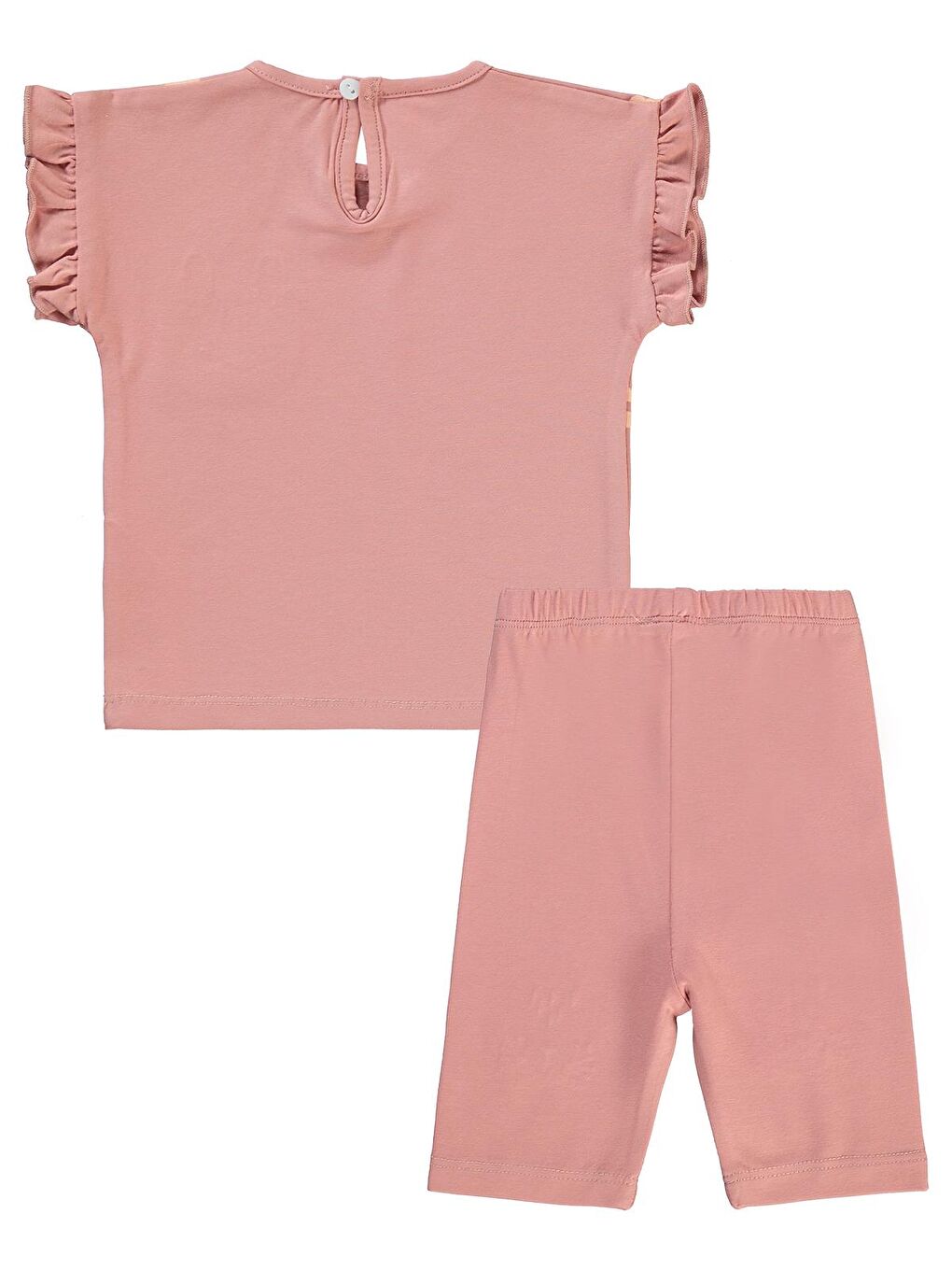 Kahverengi Kız Bebek Takım 6-18 Ay Açık Kiremit-1