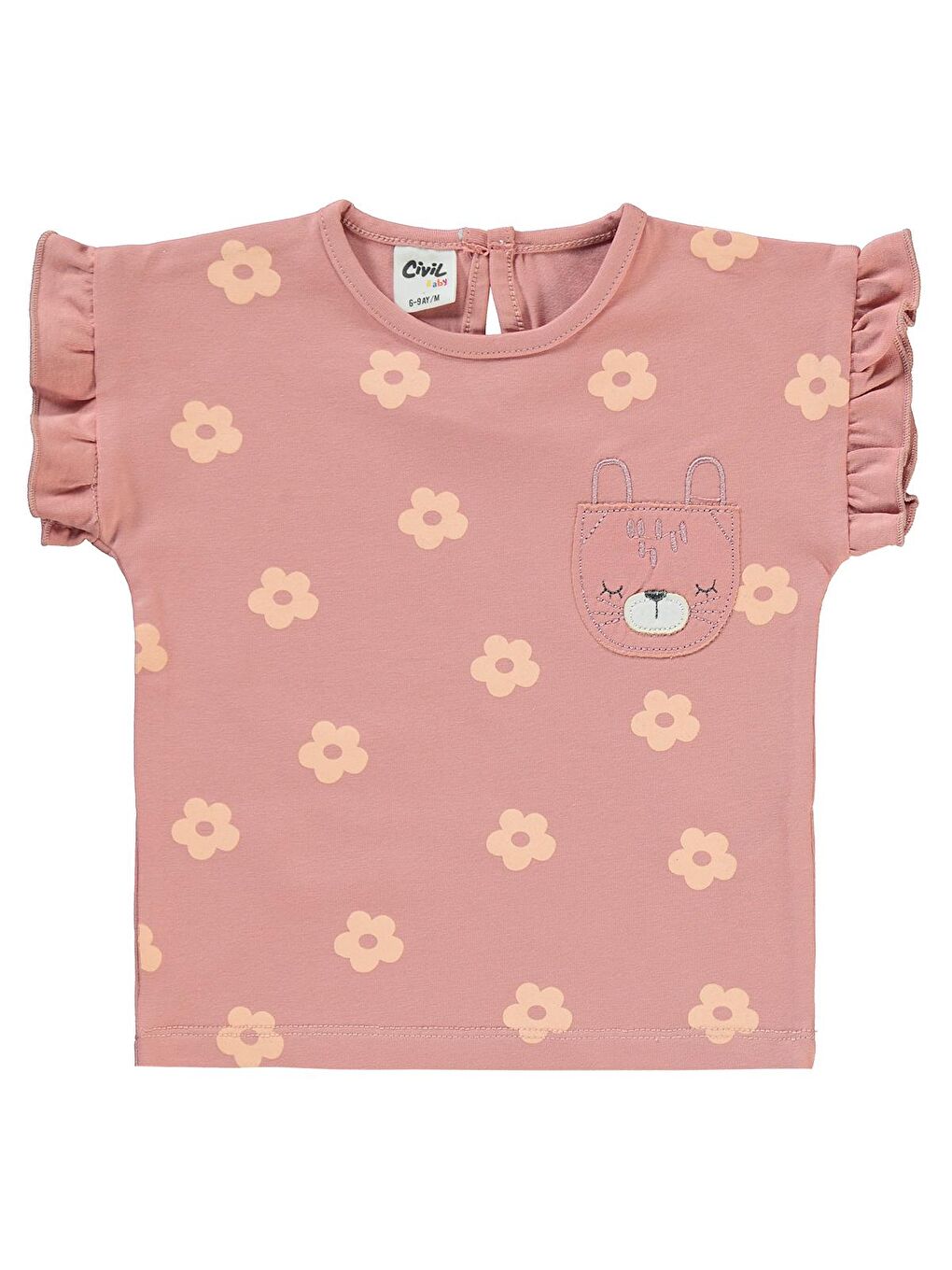 Kahverengi Kız Bebek Takım 6-18 Ay Açık Kiremit-2