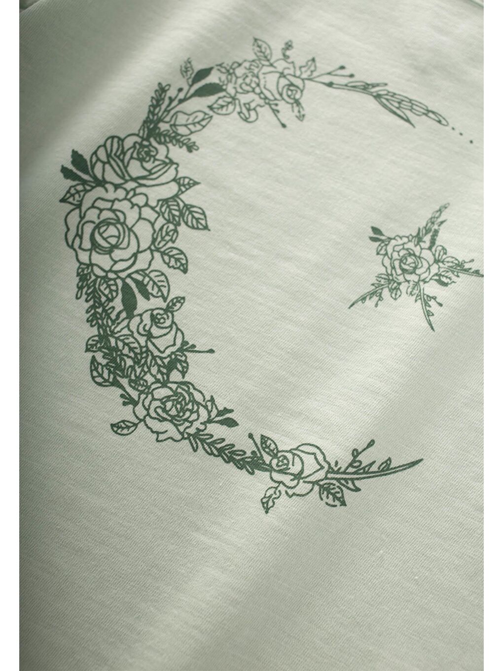 Turkuaz Kız Çocuk Baskılı Tişört-2