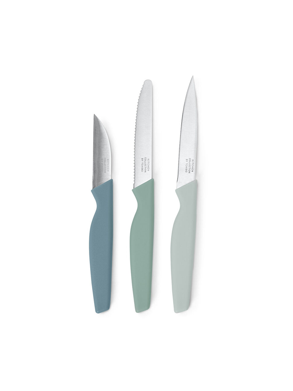 Yeşil 3 Adet Mutfak Bıçağı-3