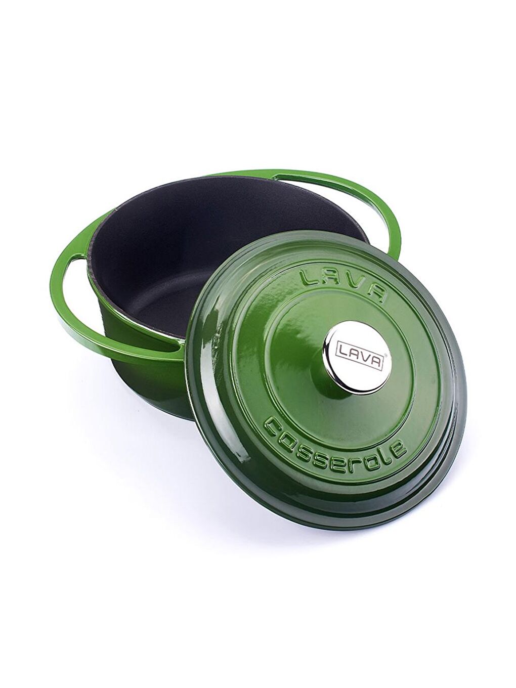 Yeşil Yuvarlak Tencere Döküm Demir Kapak Heritage Serisi Çap(Ø)24cm-1