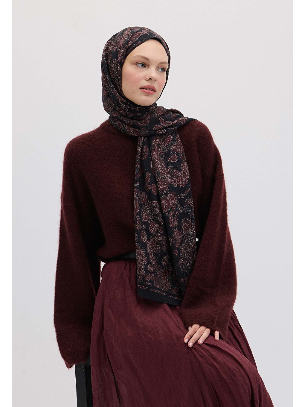 Freda Desen Şal Mürdüm