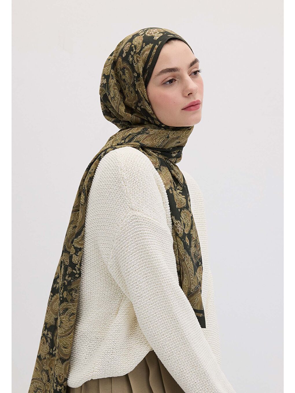 Freda Desen Şal Yeşil-1