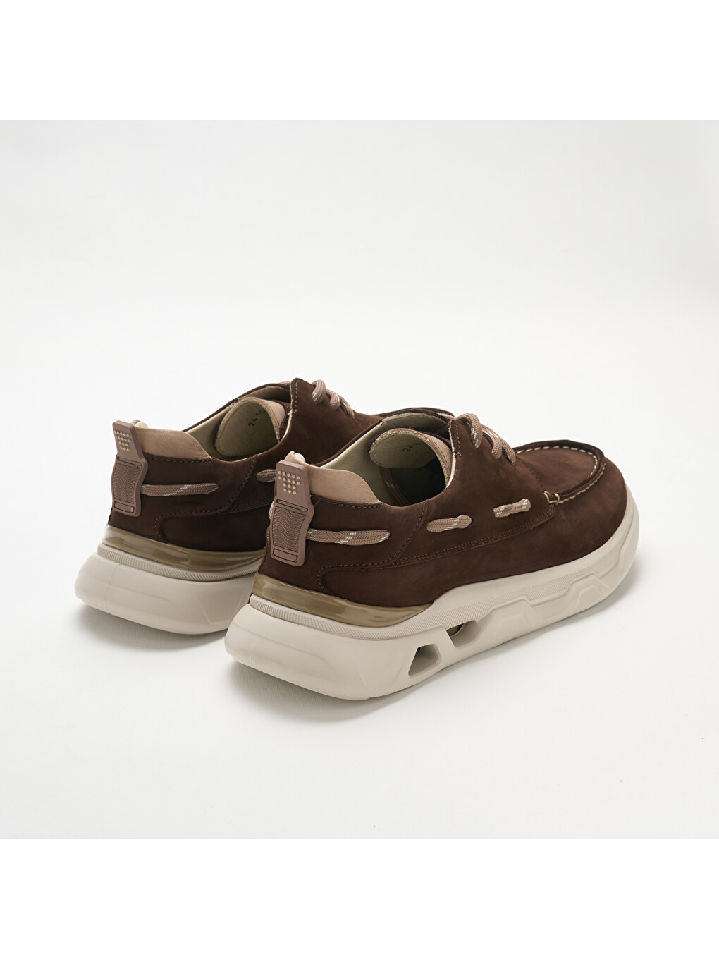 Kahverengi Erkek Sneaker OG-2410 034-132 T-Etiket90 Kahve Nubuk-Bej Dana Süet-3