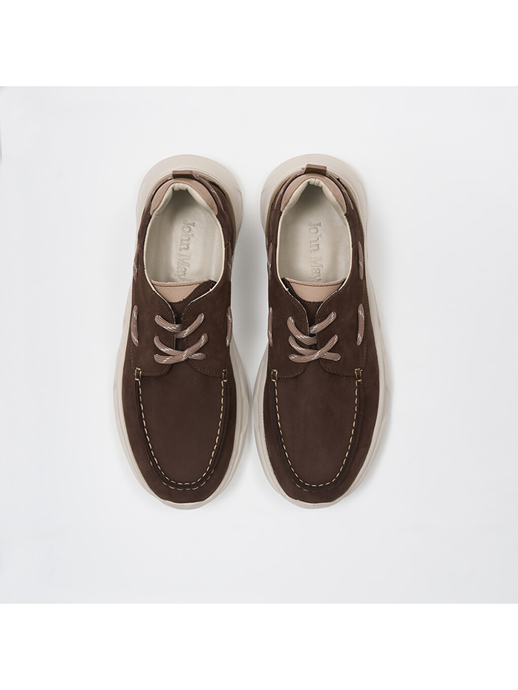 Kahverengi Erkek Sneaker OG-2410 034-132 T-Etiket90 Kahve Nubuk-Bej Dana Süet-4