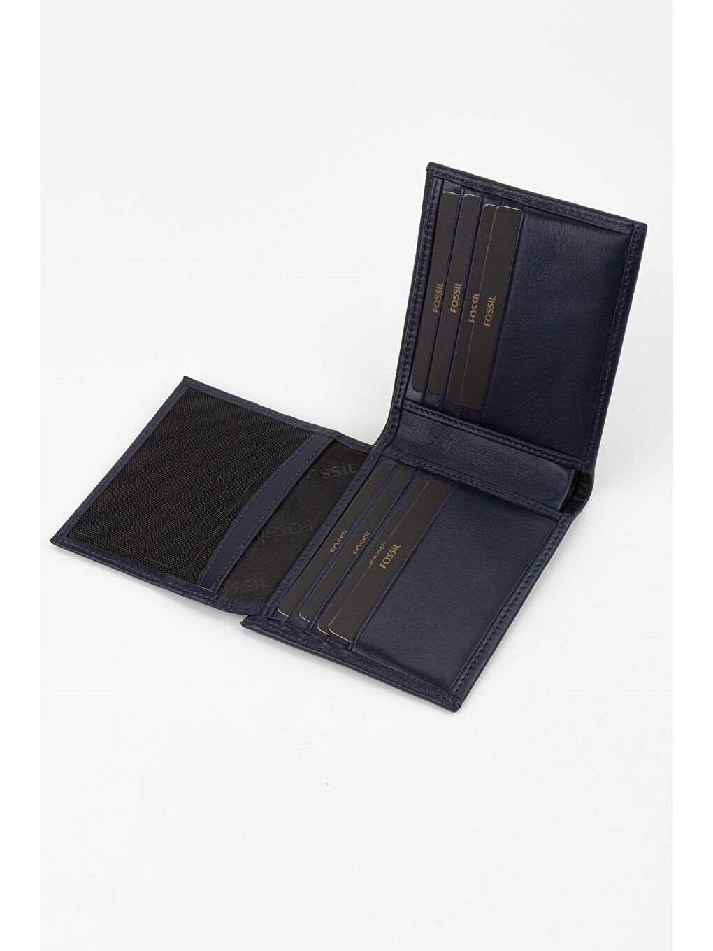 Lacivert Kutulu Hakiki Deri Taba Yatay Erkek El Portföyü Cüzdan-2