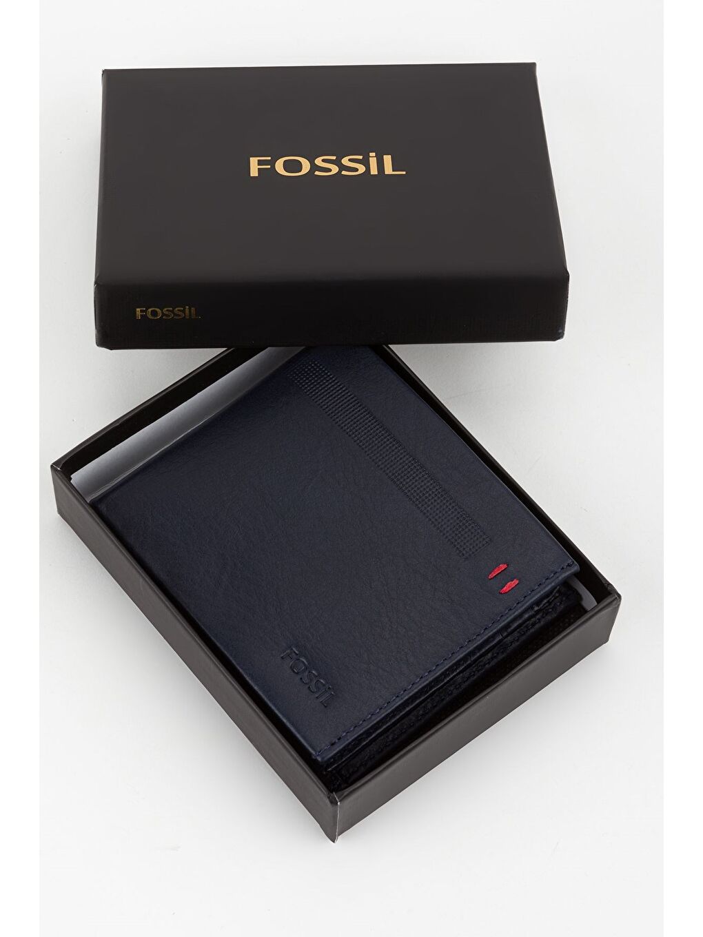 Lacivert Kutulu Hakiki Deri Taba Yatay Erkek El Portföyü Cüzdan-5