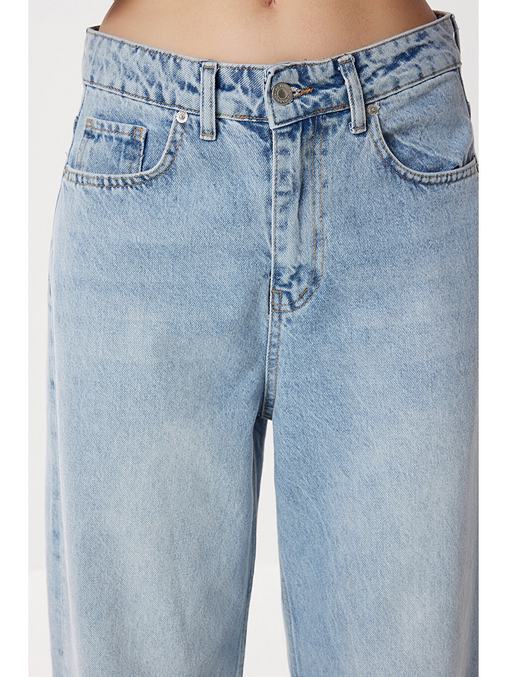 Mavi Kıvrık Paça Wide Leg Jeans MAVİ LRI0033-3