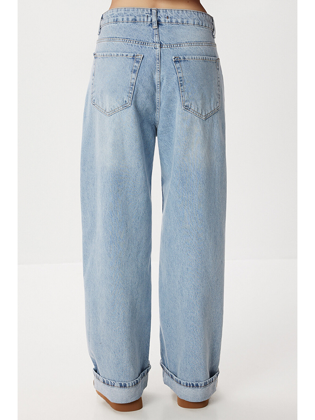 Mavi Kıvrık Paça Wide Leg Jeans MAVİ LRI0033-4