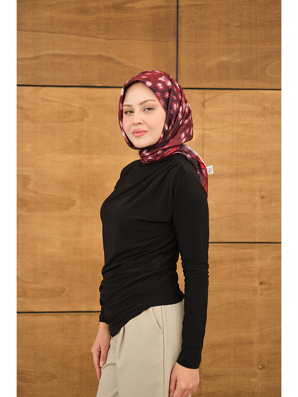 Kadın Uzun Kollu Büzgü Detay Bluz Siyah-2