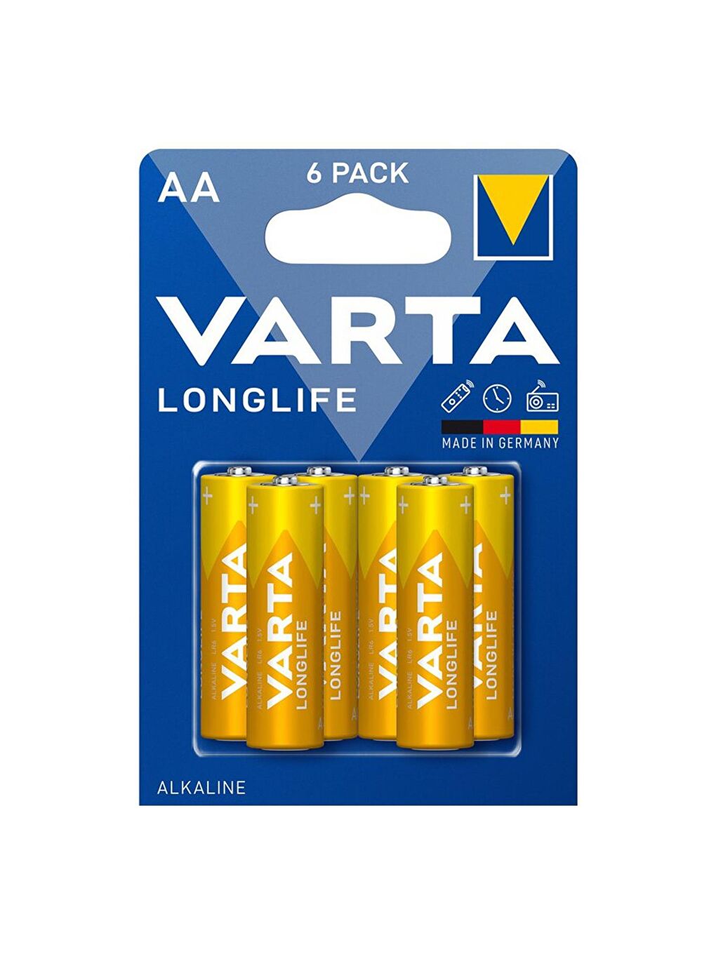 Varta Sarı Longlife Alkalin Kalem AA Pil 6 lı Paket