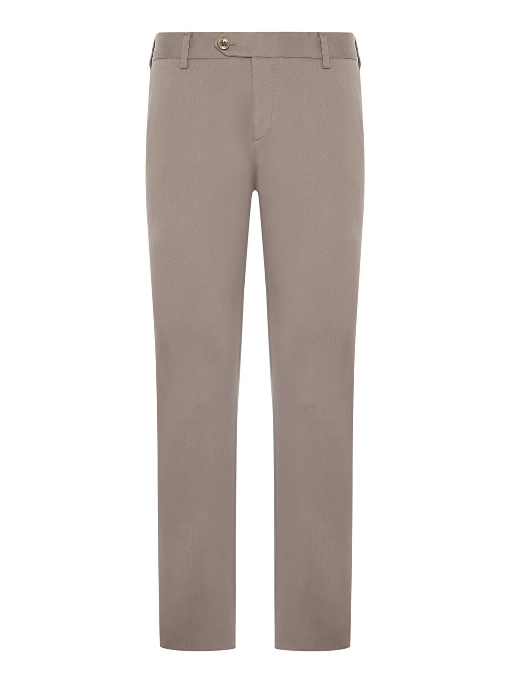 Bej Summer Dokuma Liyosel Karışımlı Modern Fit Vizon Erkek Düz Pantolon-2