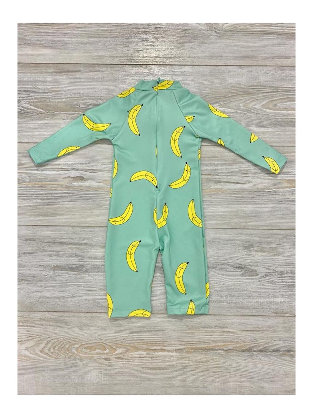 Yeşil Fermuarlı Şapkalı Harika Çocuk Mayosu-3