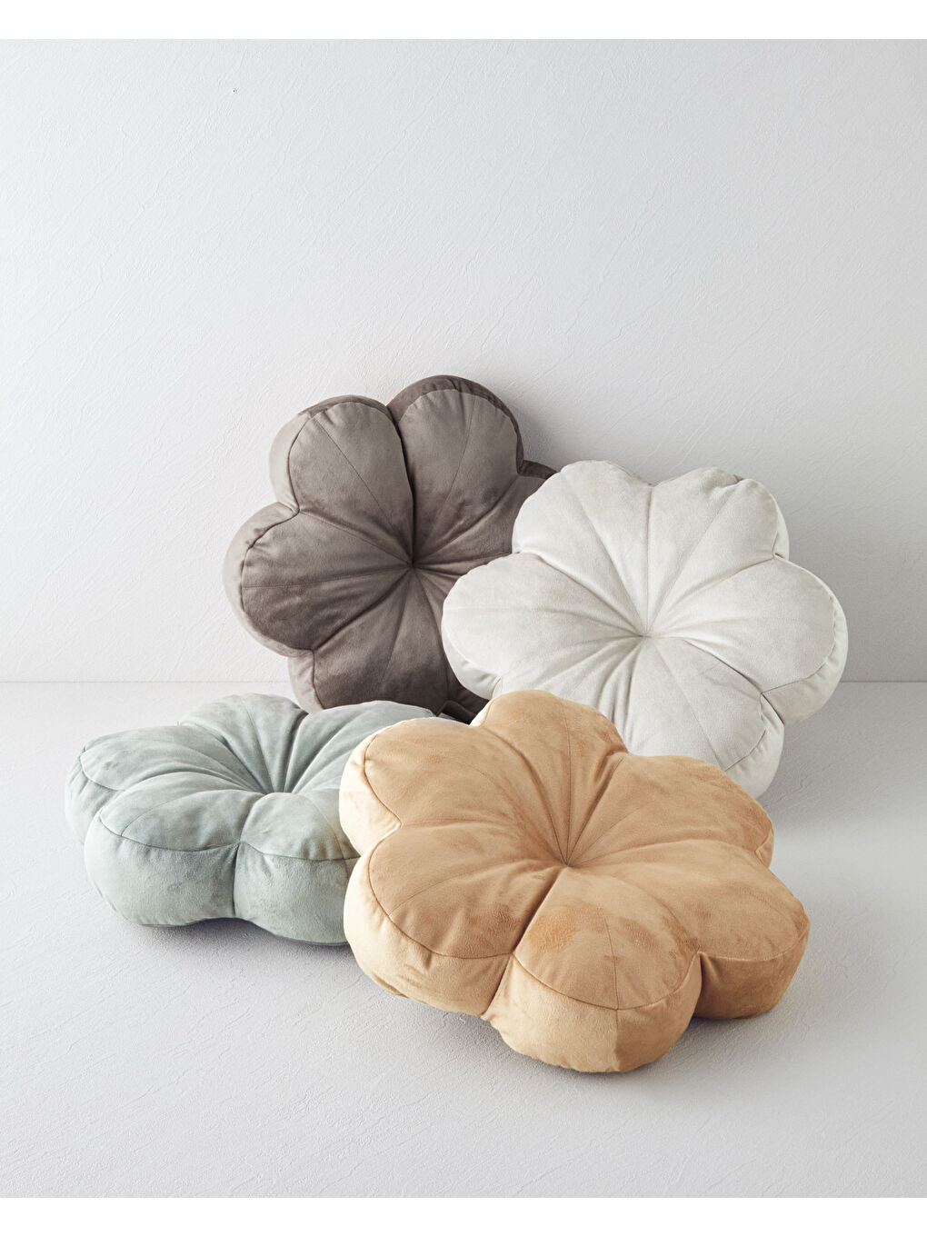 Bej Artistic Bloom Dekoratif Kırlent 40 cm Kahverengi-2