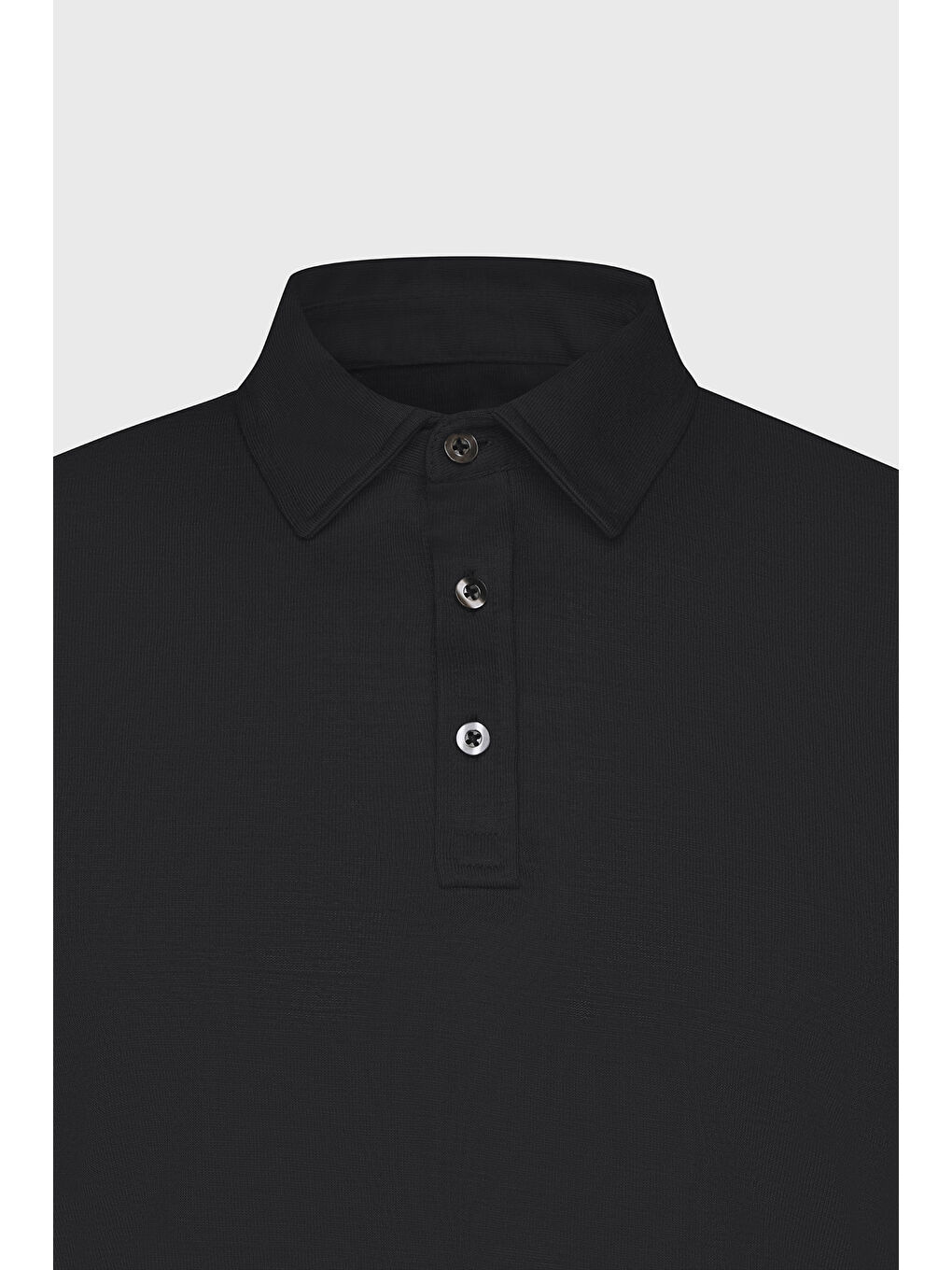 Erkek Siyah Slim Fit Dar Kesim Polo Yaka Düz Casual Tişört-9