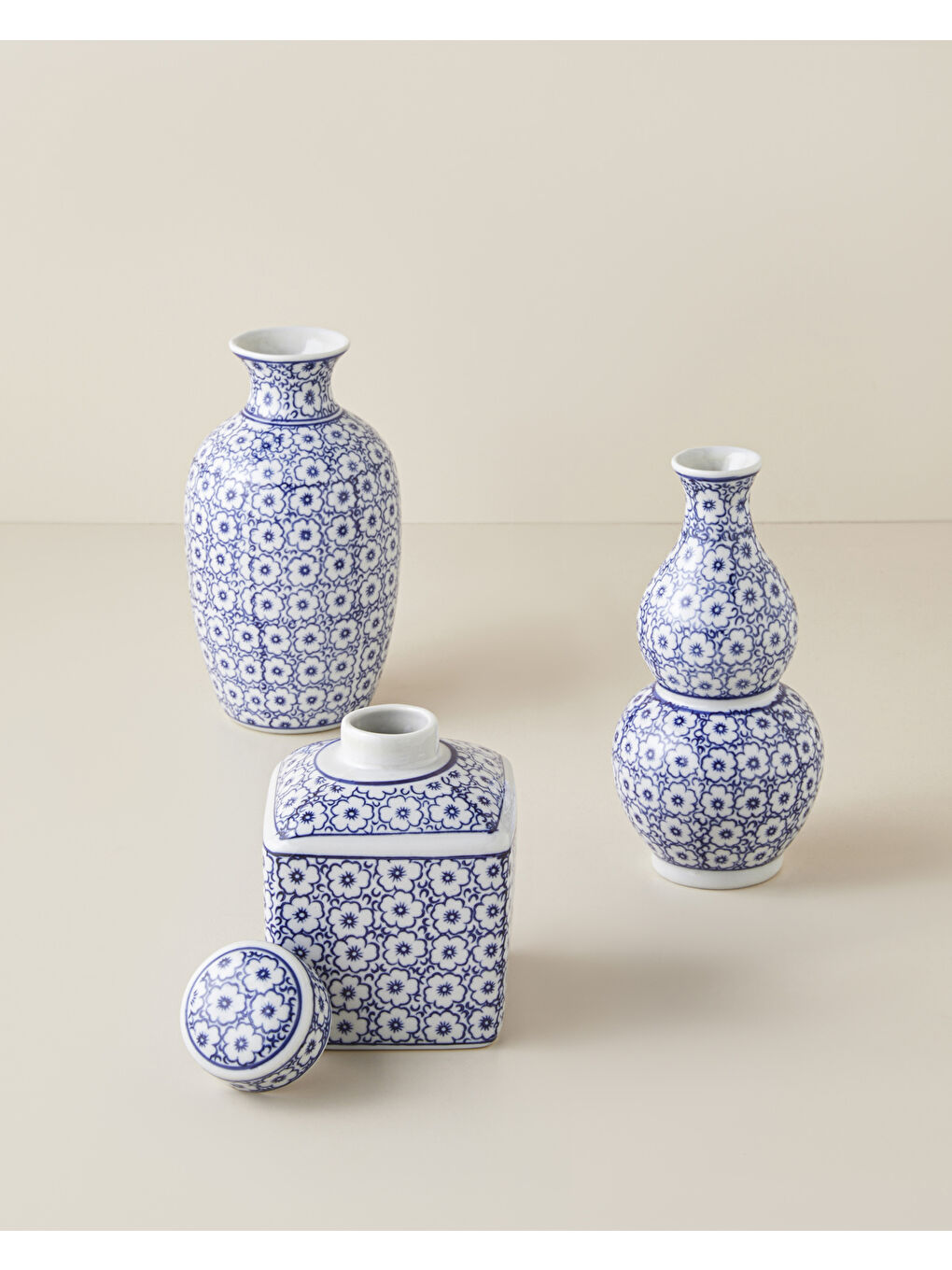 Vanessa Porselen Vazo 20,5 cm Mavi-3