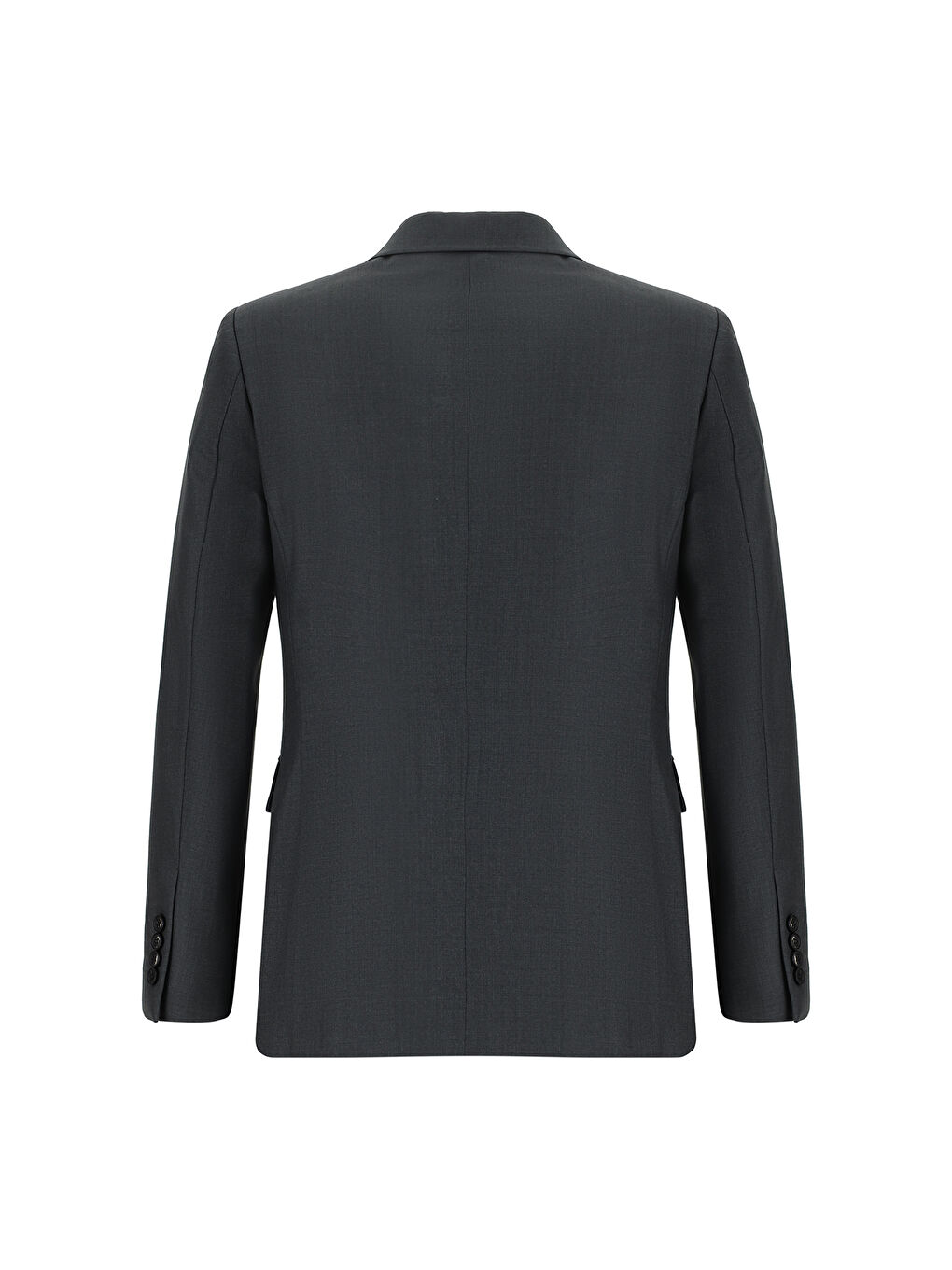 Gri Regular Fit Kruvaze Takım Elbise-2