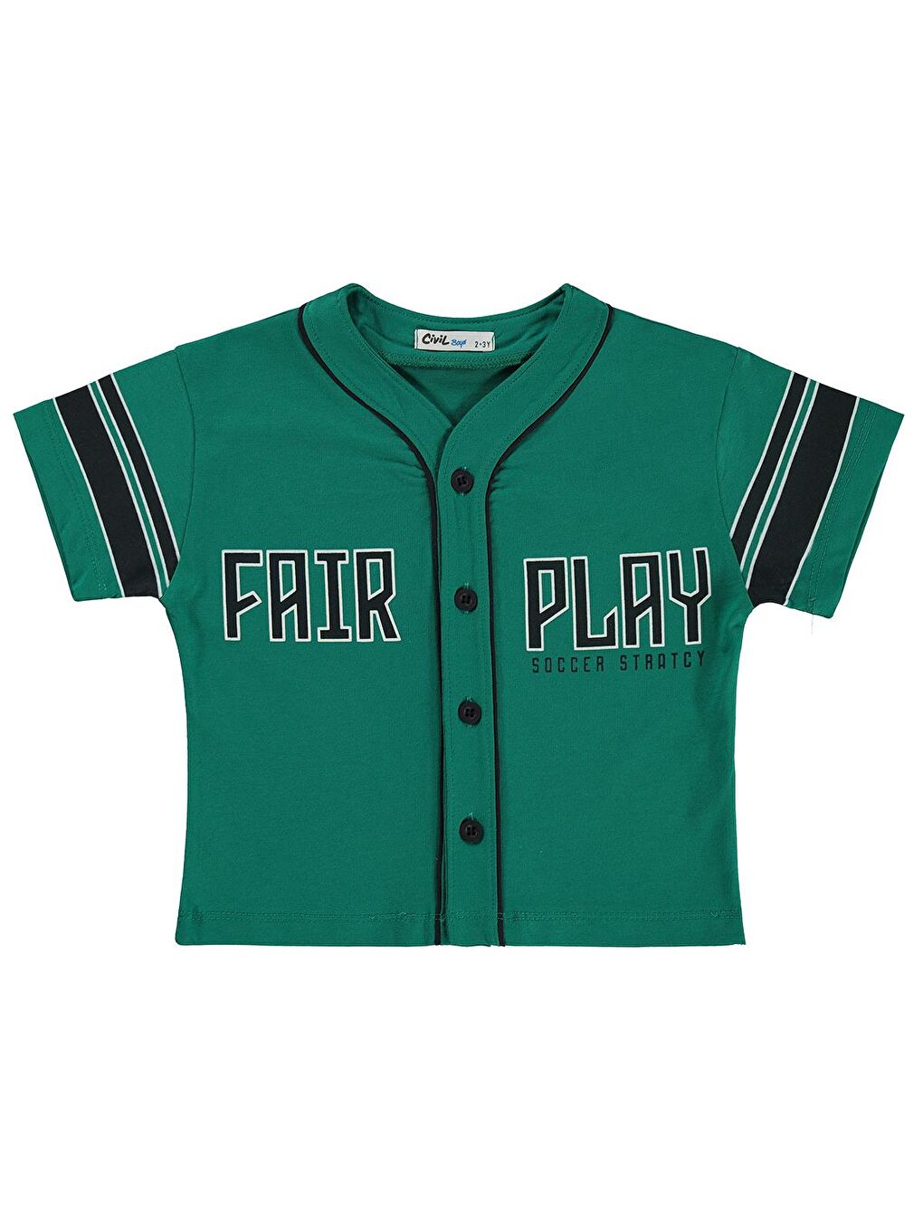 Boys Faır Play Baskılı 2-5 Yaş Gömlek - Yeşil