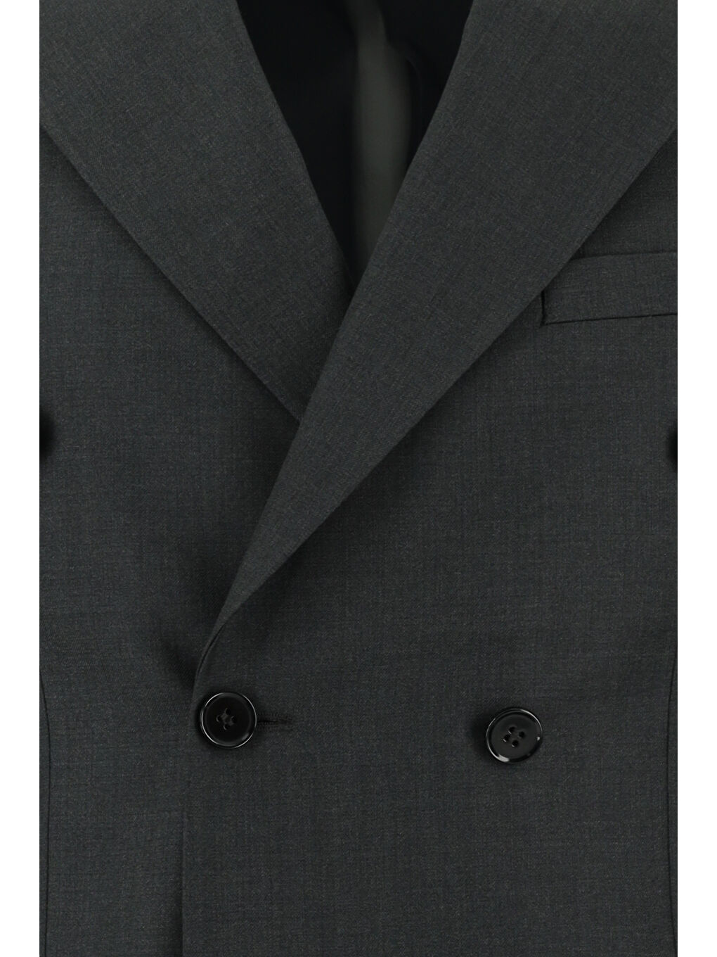 Gri Regular Fit Kruvaze Takım Elbise-3