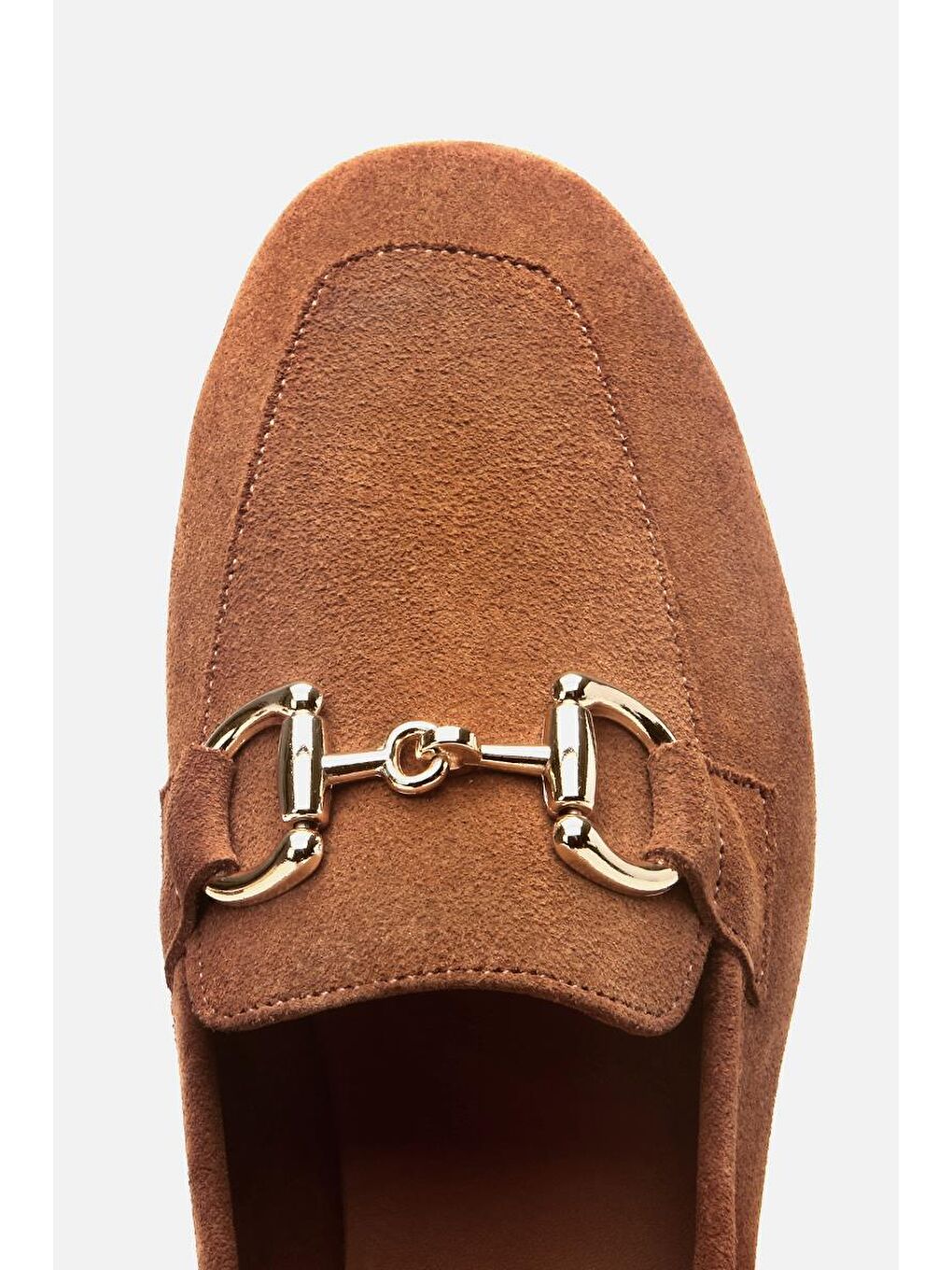 Kahverengi Kadın Deri Taba Tokalı Loafer-6
