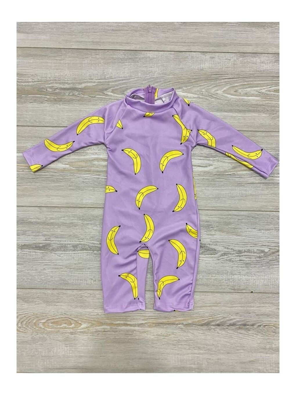 Mor Fermuarlı Şapkalı Harika Çocuk Mayosu-2