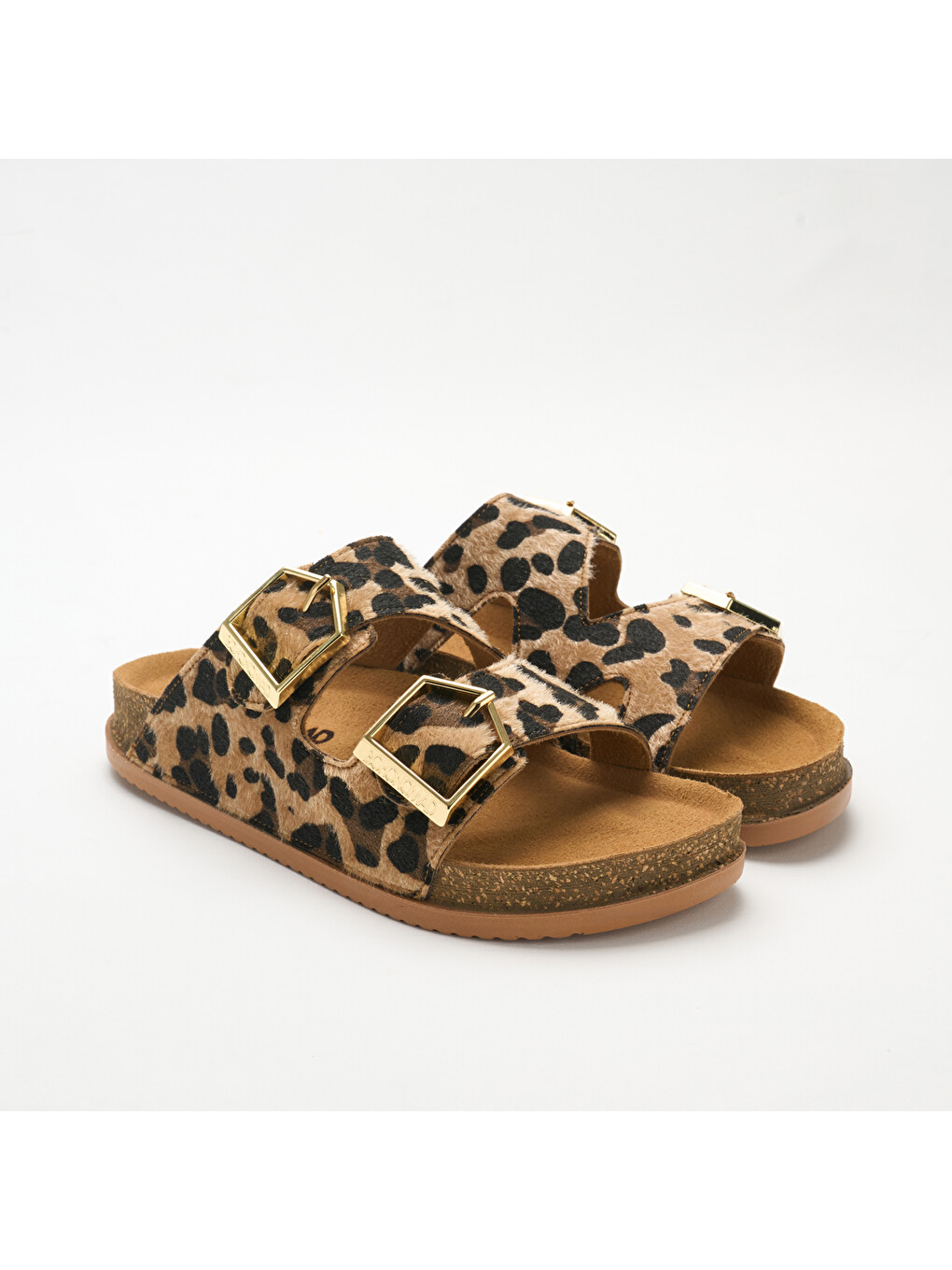 Karışık SAN12-LEO Santorini Kadın Terlik Leopar-1
