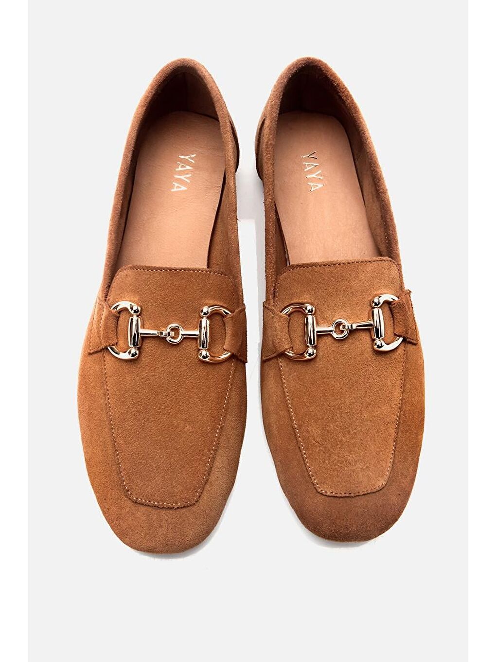 Kahverengi Kadın Deri Taba Tokalı Loafer-8