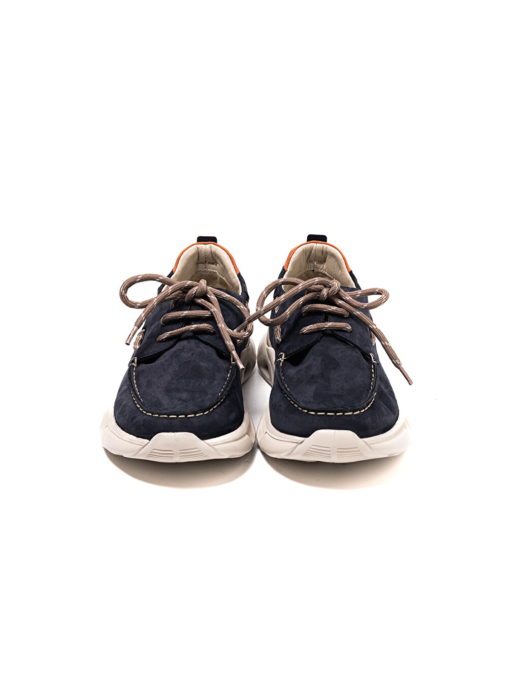Lacivert Erkek Sneaker OG-2410 018-137 T-Etiket91 Laci Nubuk-Turuncu Dana Süet Tersi-4