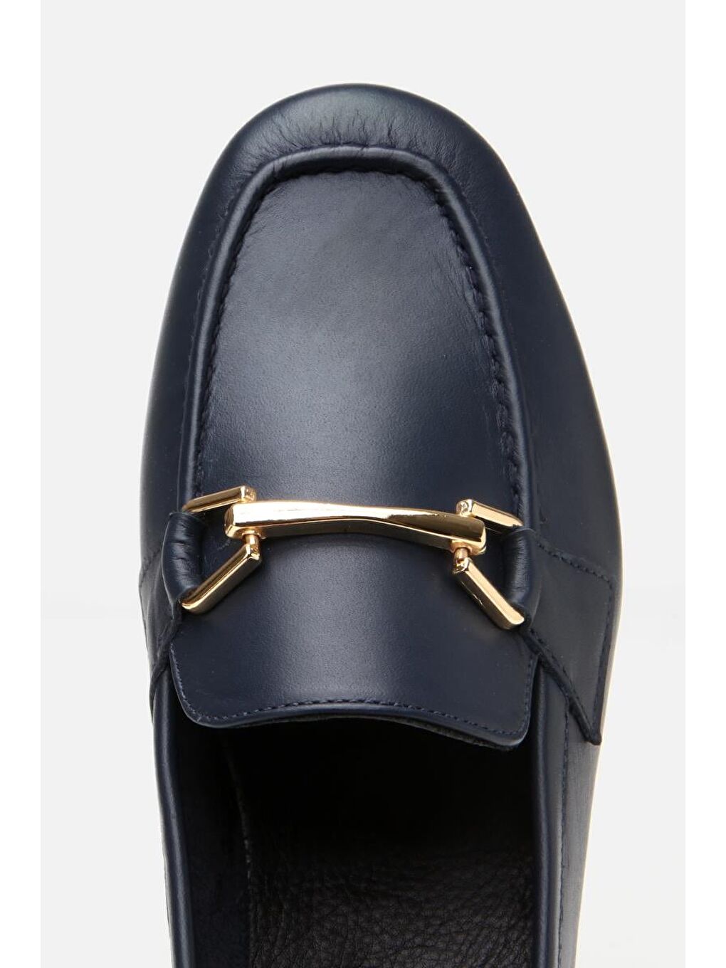 Kadın Deri Lacivert Tokalı Loafer-6
