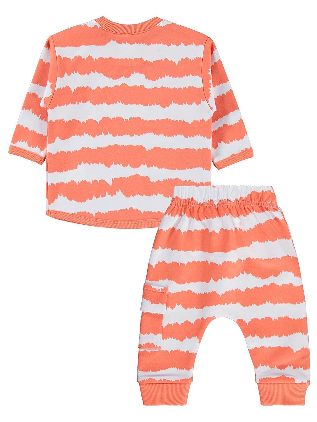 Mercan Baby Kaplumbağa Baskılı 3-18 Ay Takım - Kırmızı-2