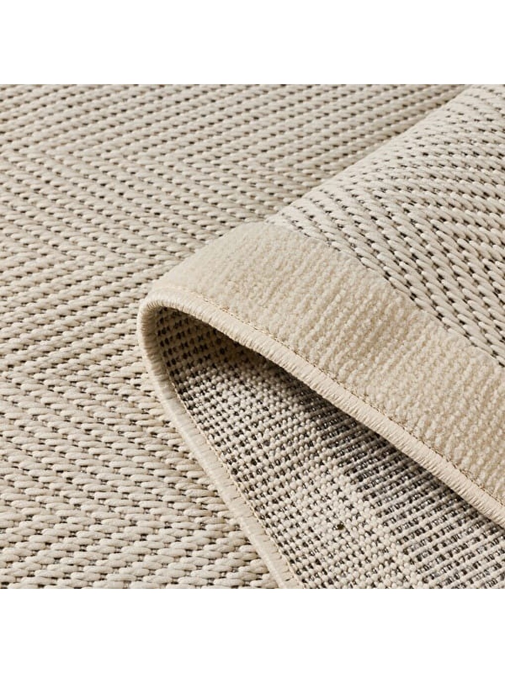 Ekru Soft Sisal Dekoratif Halı - Krem - 80x150 cm-2