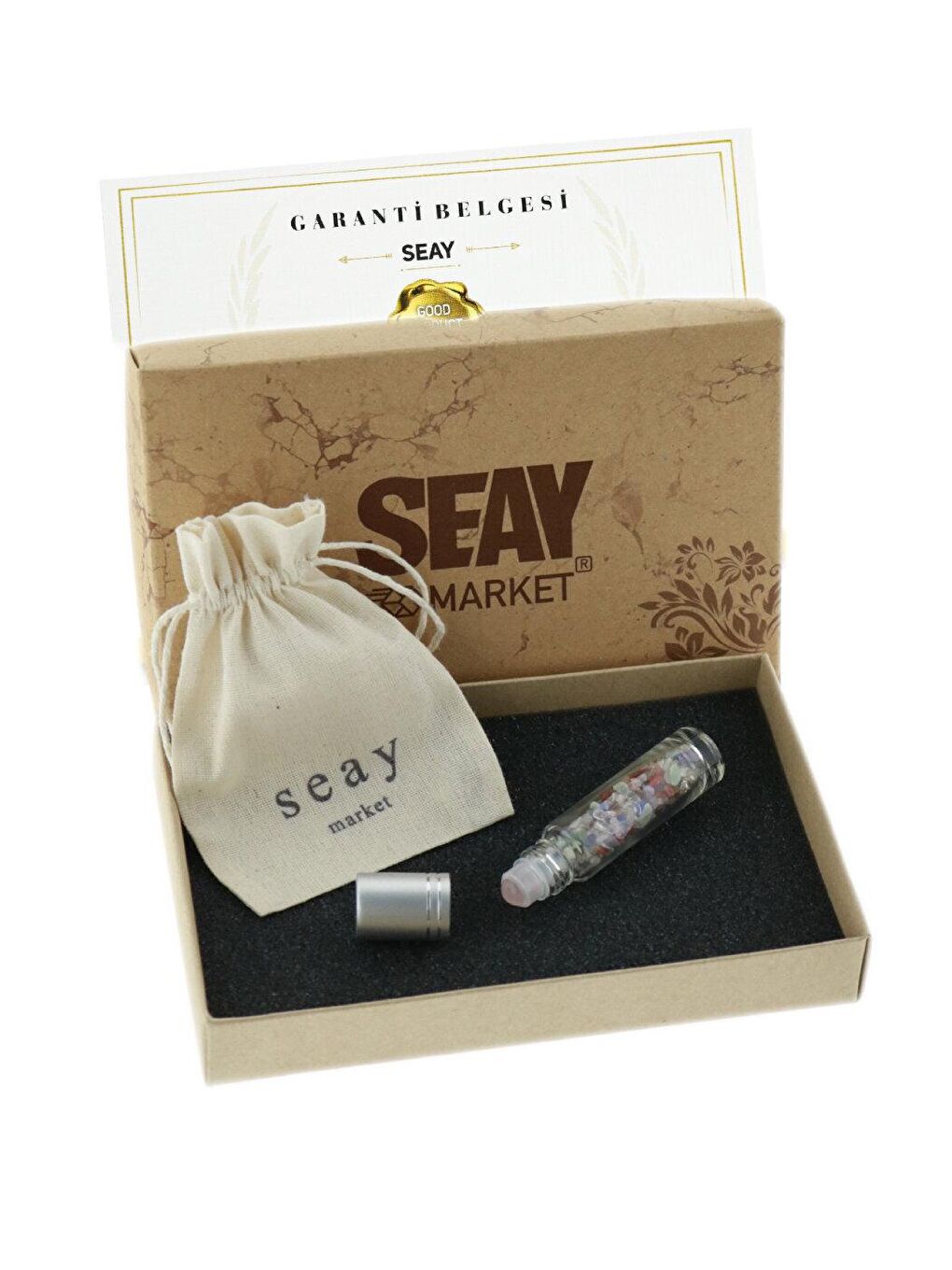 Çakra Taşlı Pembe Kuvars Doğal Taş Masaj Taşı Serum Doldurmalı Yüz Masaj Aleti