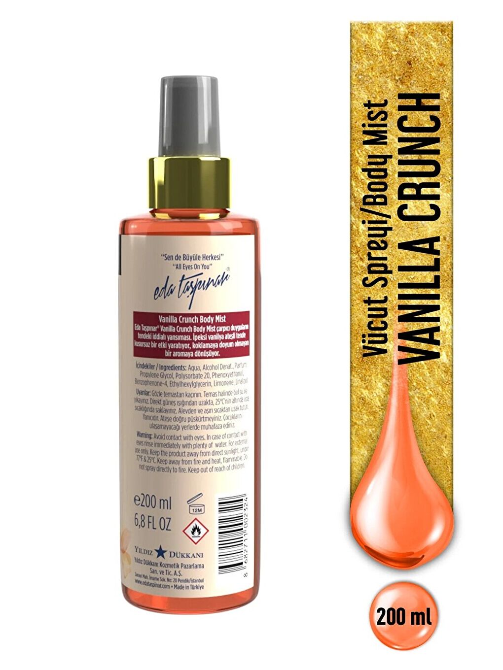 Vanilla Crunch Vanilya Body Mist,Madagaskar’ın Eşsiz Kokusu, Baştan Çıkarıcı 200 ml-1