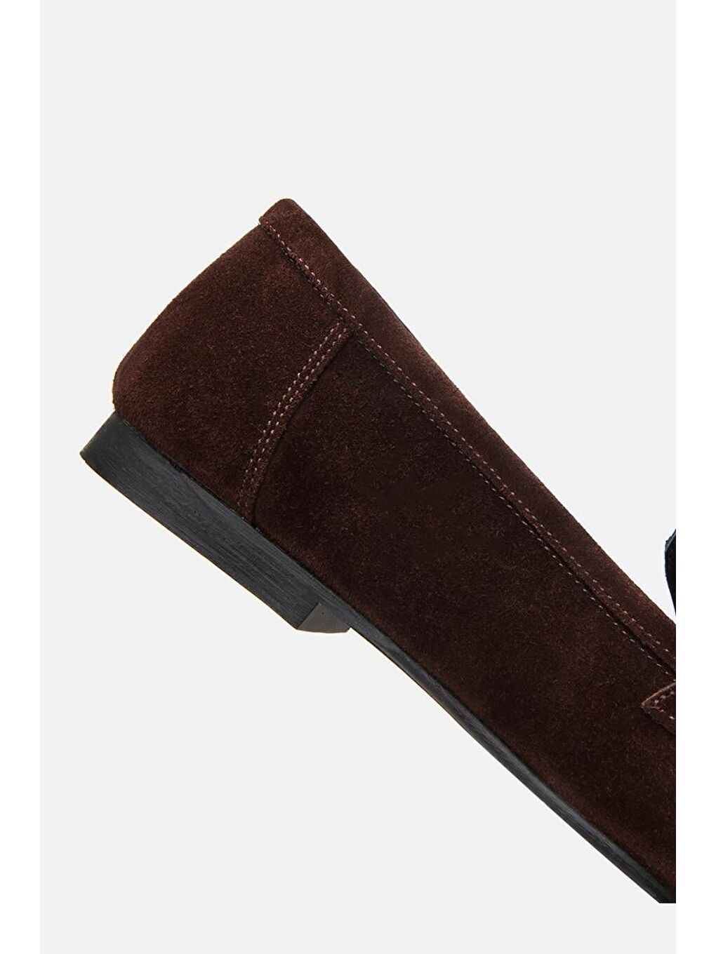 Kahverengi Kadın Deri Kahve Tokalı Loafer-6