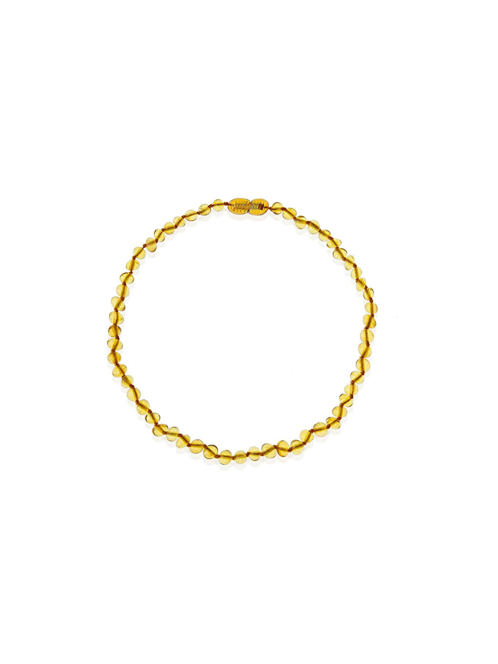 Sarı Kehribar Bebek Kolyesi Bal