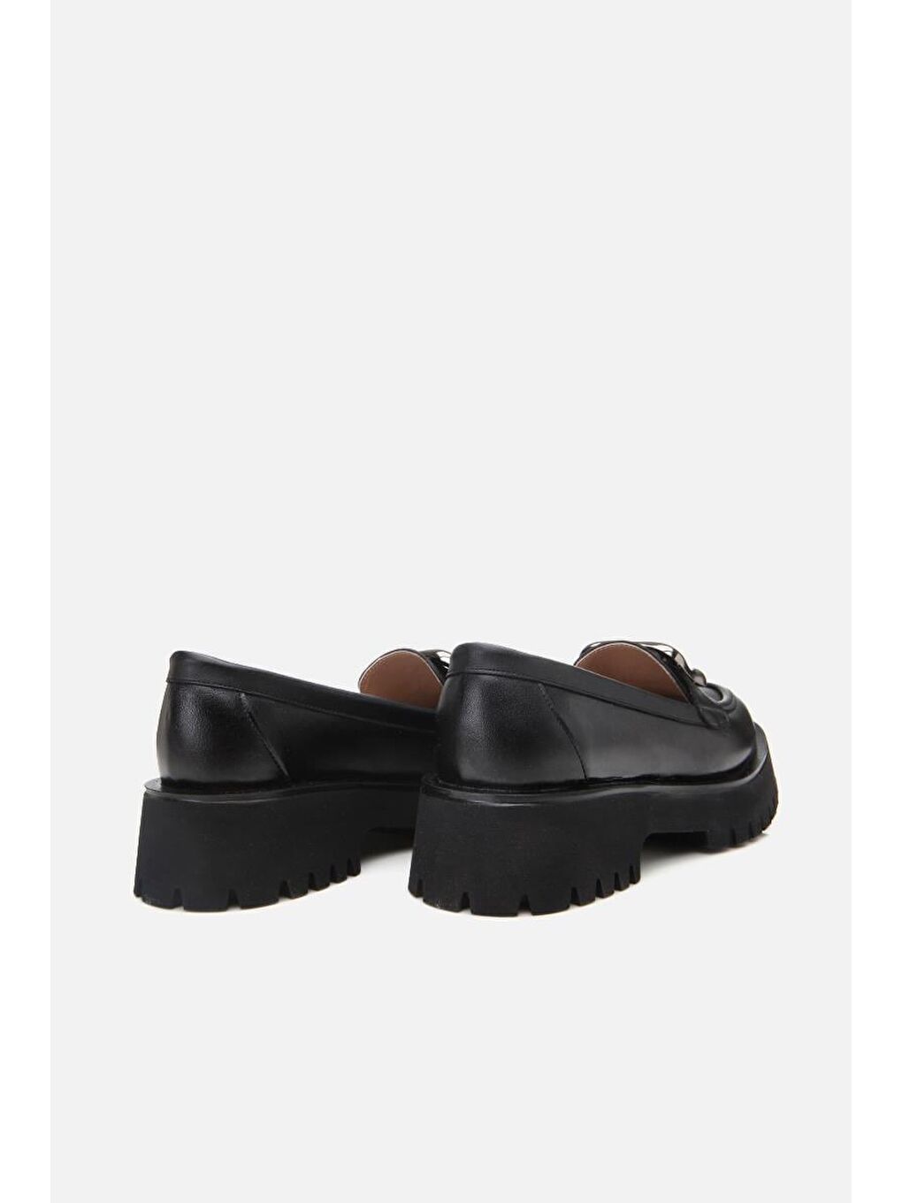 Kadın Siyah Tokalı Günlük Loafer-8