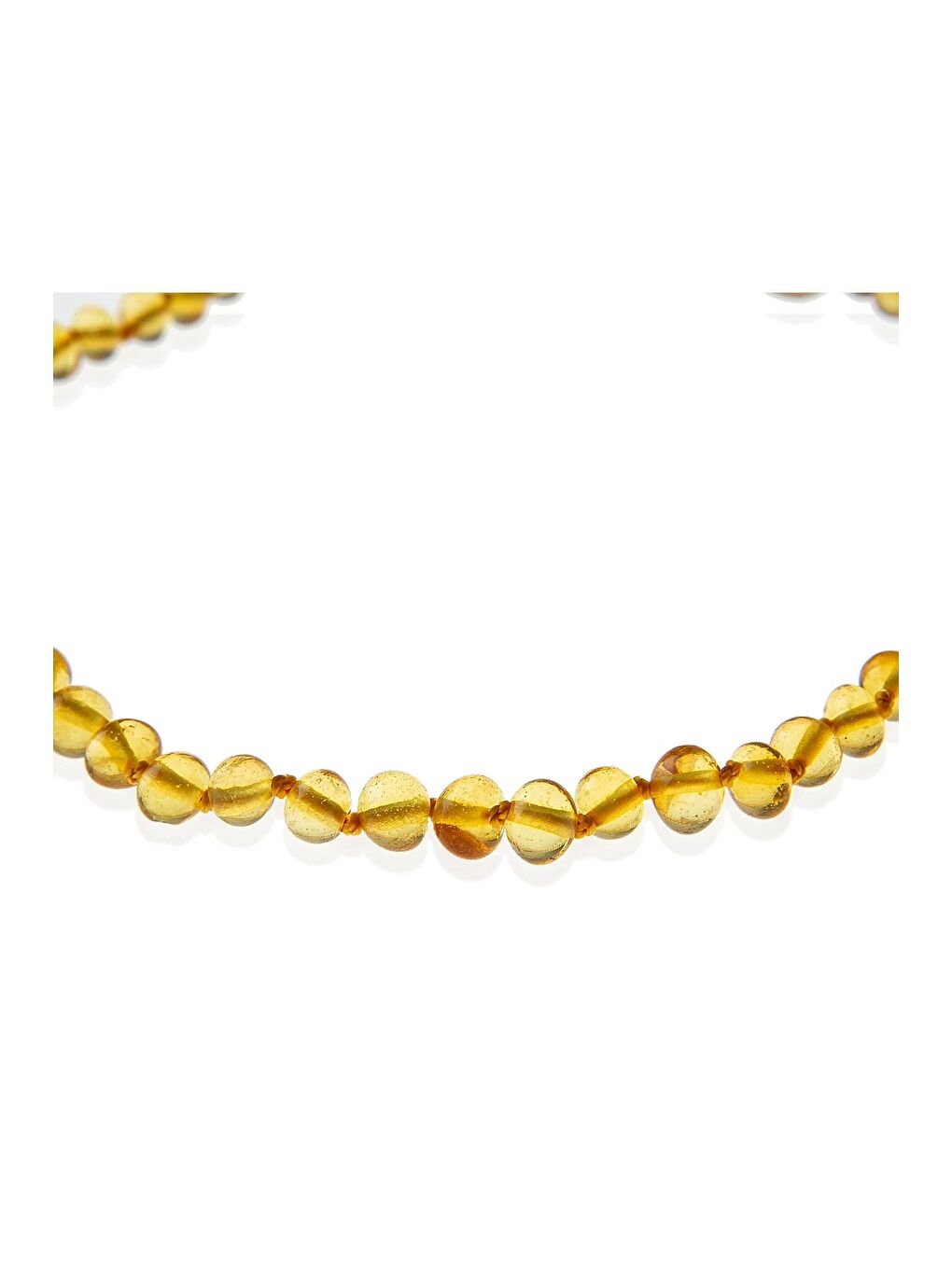 Sarı Kehribar Bebek Kolyesi Bal-2