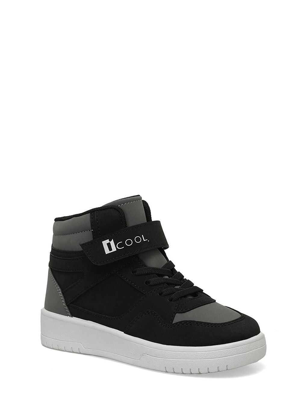 I Cool Siyah-Gri ASSONI F 4PR Siyah Erkek Çocuk High Sneaker - 1