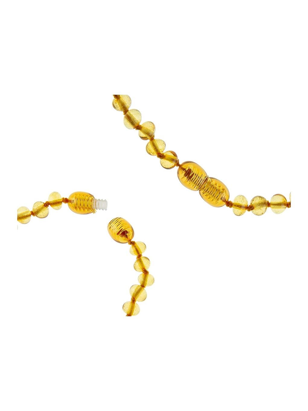 Sarı Kehribar Bebek Kolyesi Bal-5